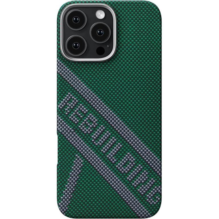 Pitaka Tactile Woven Case Re-TROS Refining Schutzhülle für iPhone 16 Pro grün (Apple iPhone 16 Pro), Cover smartphone, Verde
