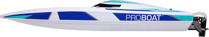 Actual product image ProBoat Sonicwake V2 36" Self-Righting Race Boat Brushless Deep-V RTR White/Blue