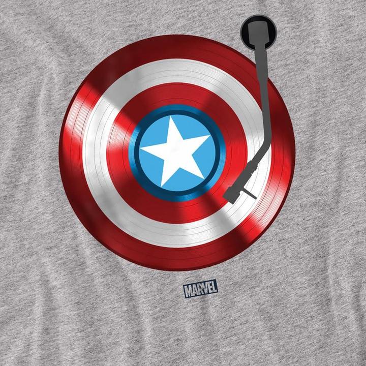 Actual product image Captain America Mens Record Shield T-Shirt (3XL)