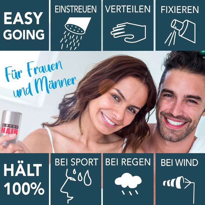 Produktbild Cover hair Streuhaar zur Haarverdichtung und Ansatzkaschierung (Braun)
