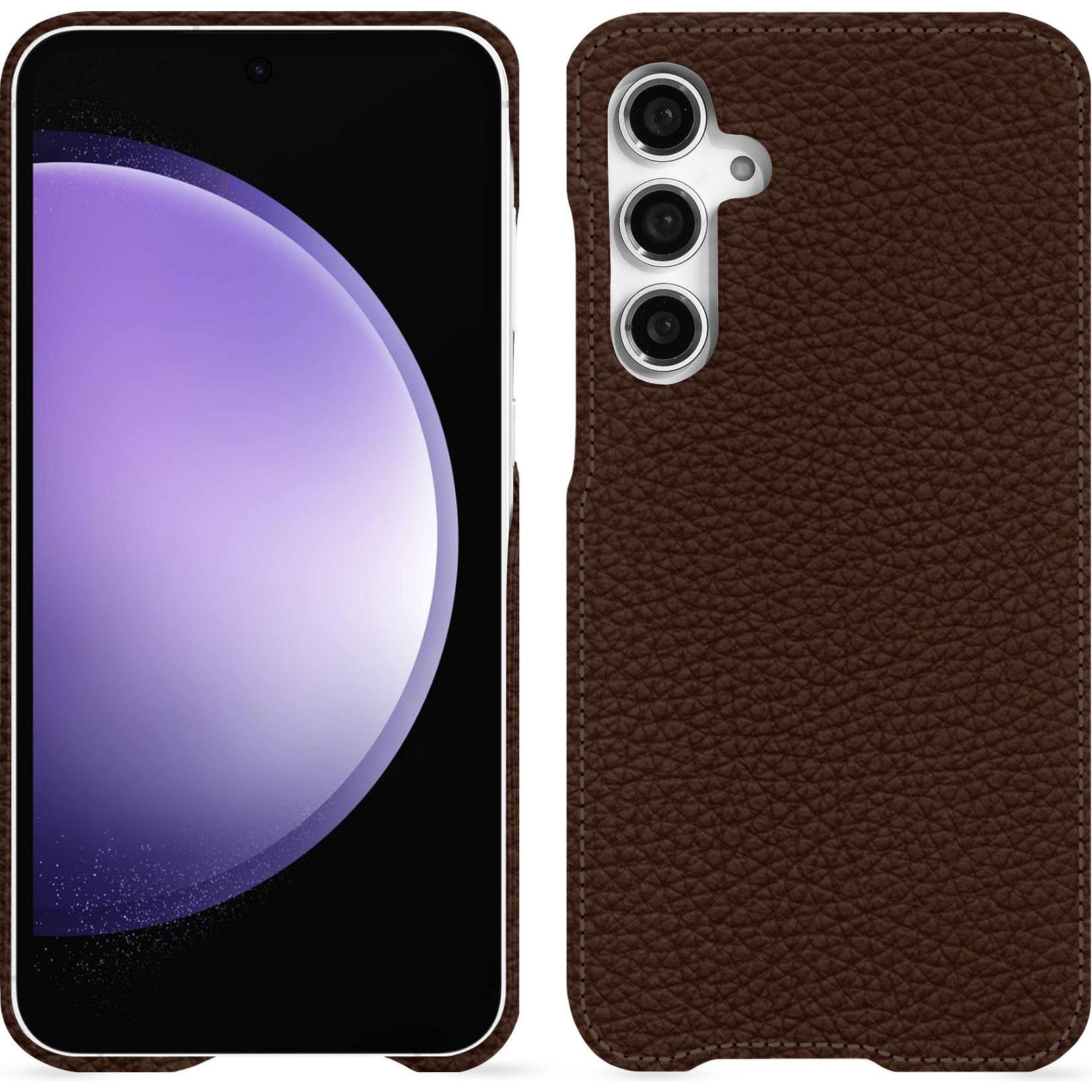 Noreve Lederschutzhülle (Samsung Galaxy S23 FE), Smartphone Hülle, Braun