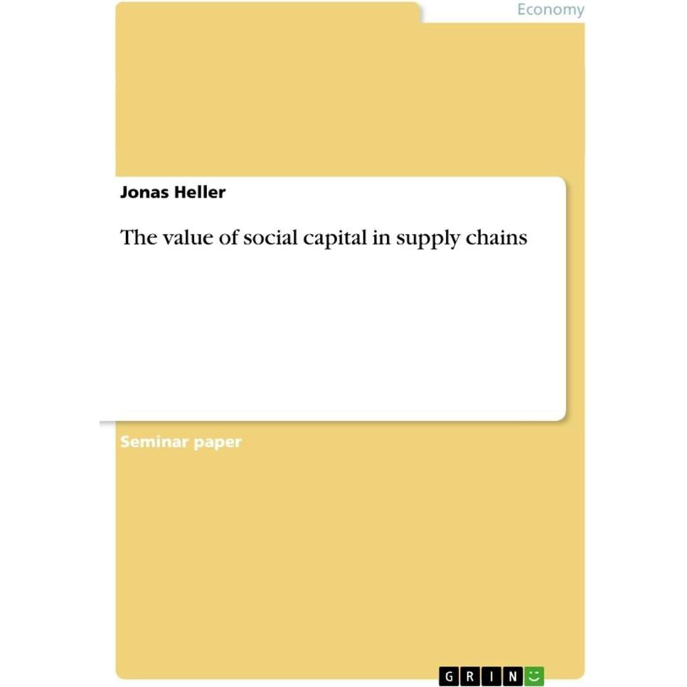 Heller:The value of social capital in s, Sachbücher von Jonas Heller