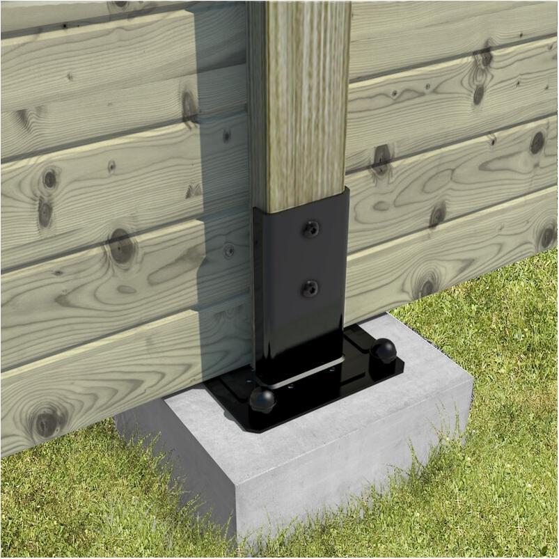 Thumbnail - Simpson Sst, Baubeschläge + Holzverbinder, Simpson Kit Pfostenhalter 90x90 schwarz (1 Stk.)