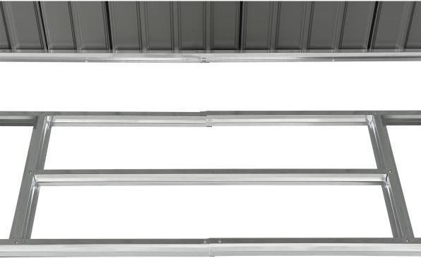 Actual product image Juskys Metal tool shed with pitched roof