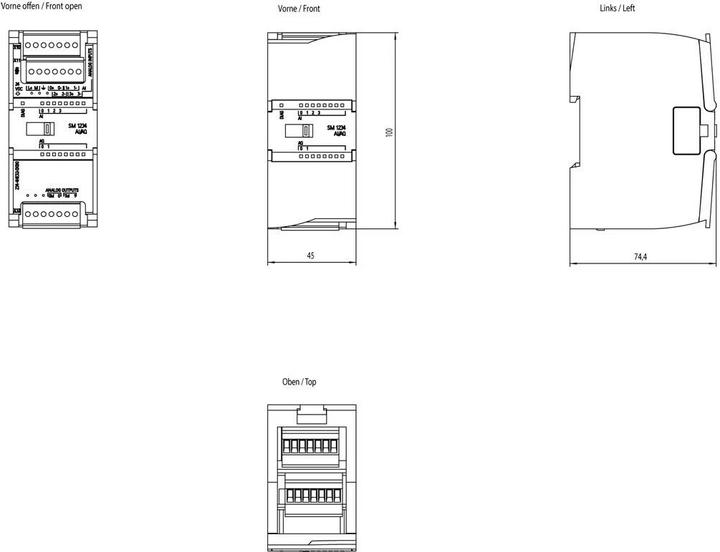 Produktbild Siemens ANALOG I/O SM 1234, 4AI/2AO