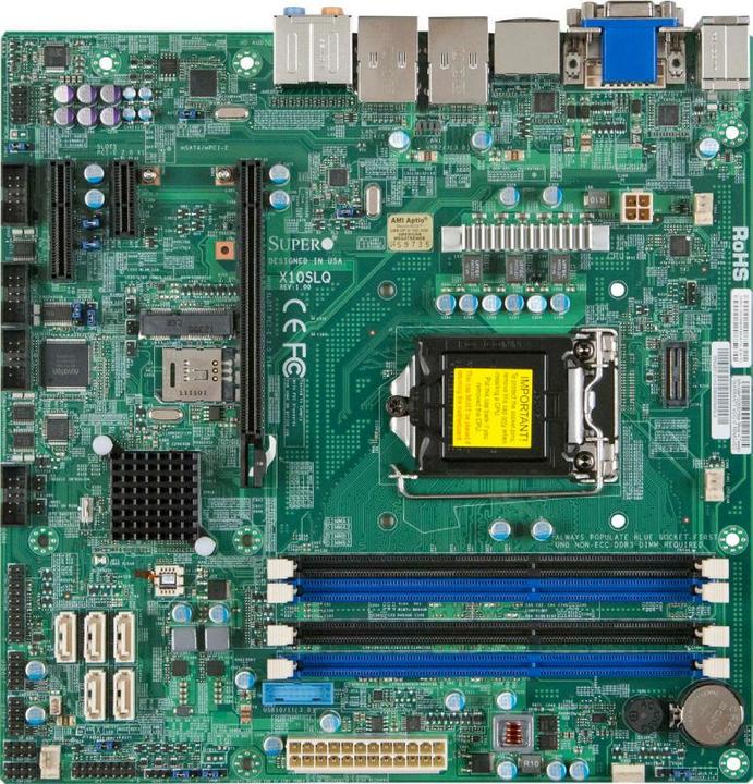 Produktbild Supermicro X10SLQ-O: LGA1150 Intel 4th gen. (LGA 1150, Intel Q87 Express, mATX)