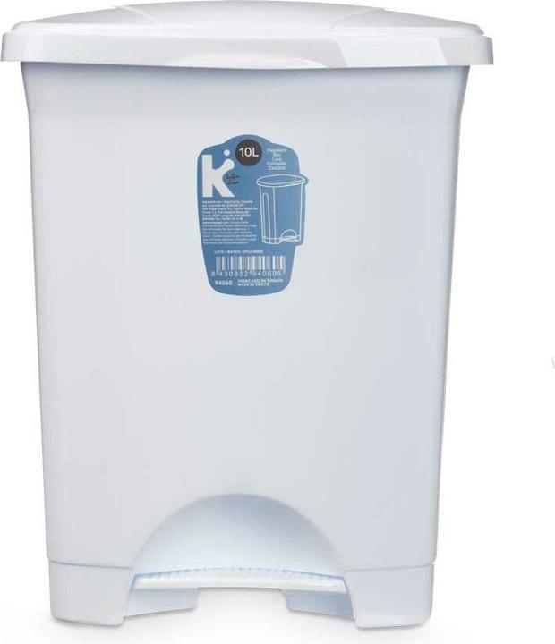 Produktbild Natec Papierkorb mit Pedal Weiss Kunststoff 10 L (8 Stück) (10 l)