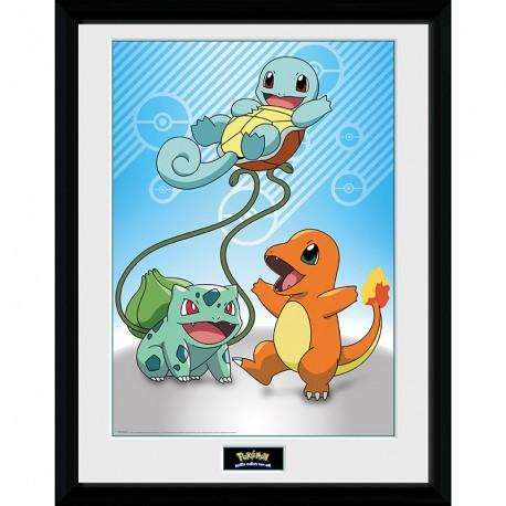 Image du produit GB Eye Pokemon Framed Poster - Kanto Starters (30 x 40 cm)