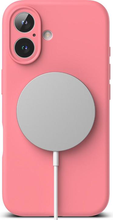 Actual product image Ringke Case for iPhone 16 SILICONE MAGNETIC PINK (Apple iPhone 16)