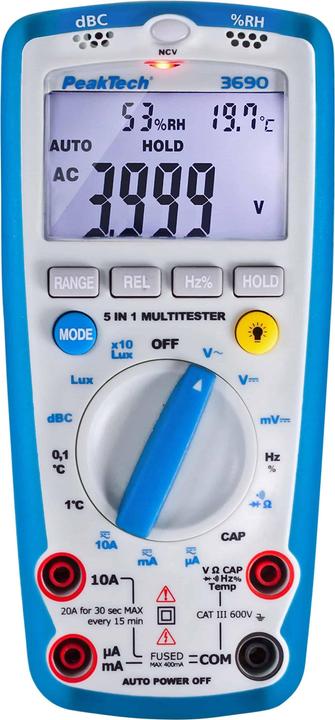 Produktbild Peaktech P 3690 Digitalmultimeter (CAT III 600V)