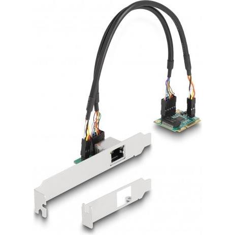 Delock Mini PCIe I/O PCIe half size 1 x RJ45 2,5 Gigabit LAN (PCI Express 2.1), Netzwerkkarte