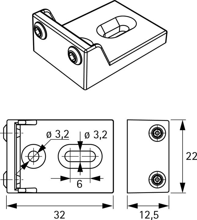 Image du produit Hettich Butoir de porte Cadro pour portes pivotantes