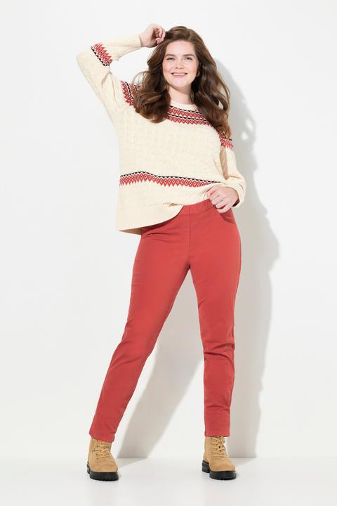 Immagine prodotto Ulla Popken Jeggings di cotone biologico con taglio della gamba stretto e cintura elastica (50)