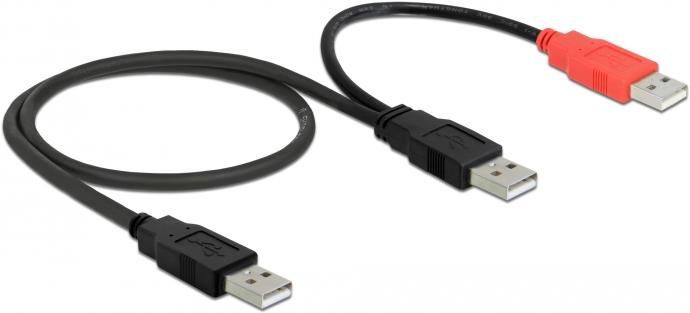 Image du produit Delock 2x USB-A - USB-A (0.70 m, USB 2.0)