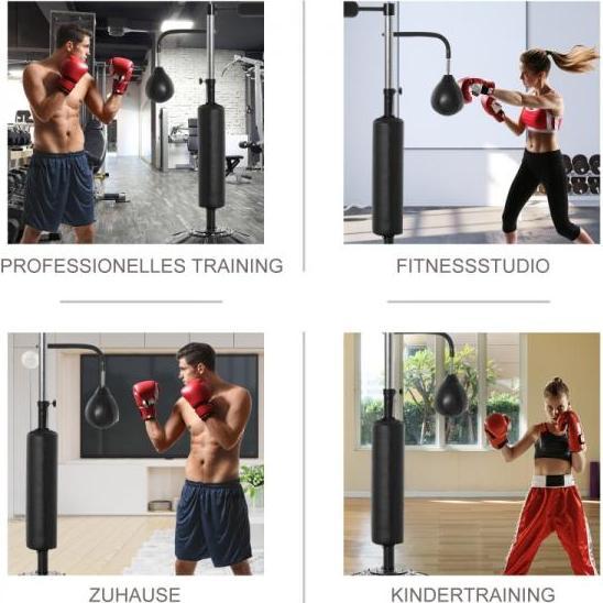Actual product image Homcom 3-in-1 boxing stand with 2 speed balls (88 cm, 11.50 kg)