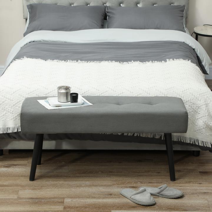 Image du produit Homcom Sitzbank Polyester, Stahl Grau (36 cm)