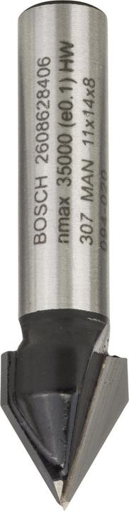 Immagine prodotto Bosch Professional Zubehör Fresa a V, 8 mm, D1 11 mm, L 14 mm, G 45 mm, 60°