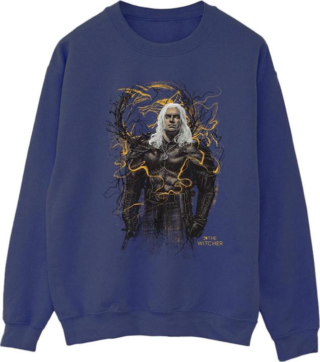 Actual product image Netflix Mens The Witcher Smoking Wolf Sweatshirt (S)