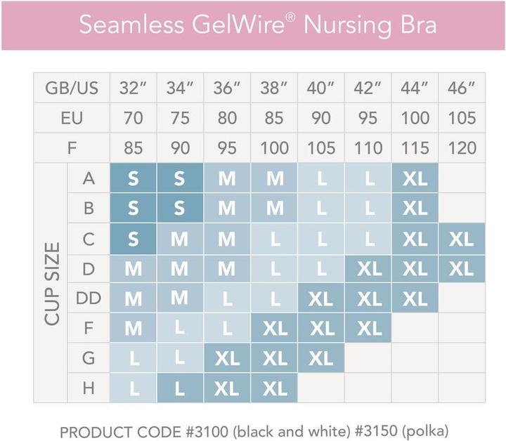 Actual product image Carriwell Seamless GelWire nursing bra (M)