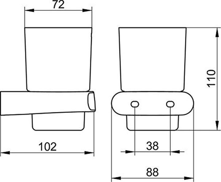 Actual product image Keuco Cup holder Elegance chrome 11650019000 complete