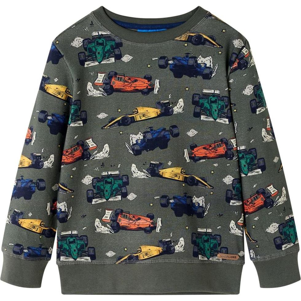 VidaXL, Unisex, Pullover, Kinder-Sweatshirt Khaki 116,Material: 95 % Baumwolle. 5, Grün, (116)