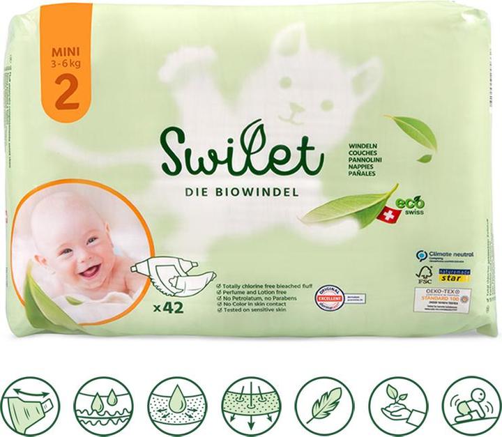 Produktbild Swilet Die Biowindel (Gr. 2, Monatsbox, 252 Stück)
