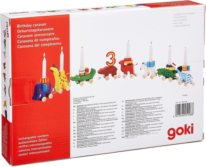 Actual product image Goki Birthday Caravan