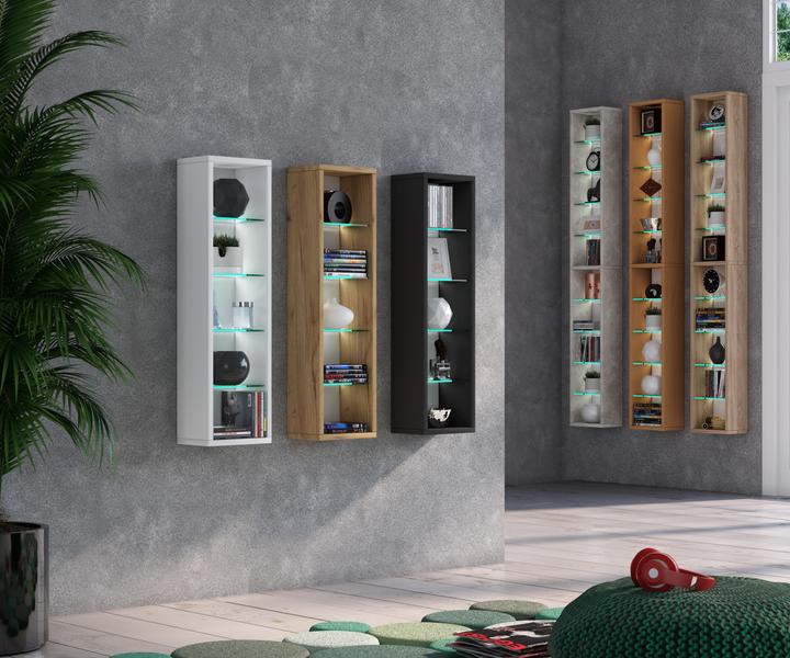 Actual product image VCM Shelf DVD CD Furniture Storage Wooden Shelf Floor Standing Furniture "Rasato L (21 x 14 x 77 cm)