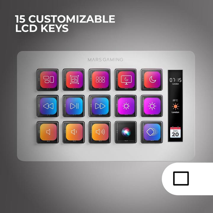 Image du produit Mars Gaming Console De Streaming Deck Slim Msd-One (Blanc) (Mac, Windows)