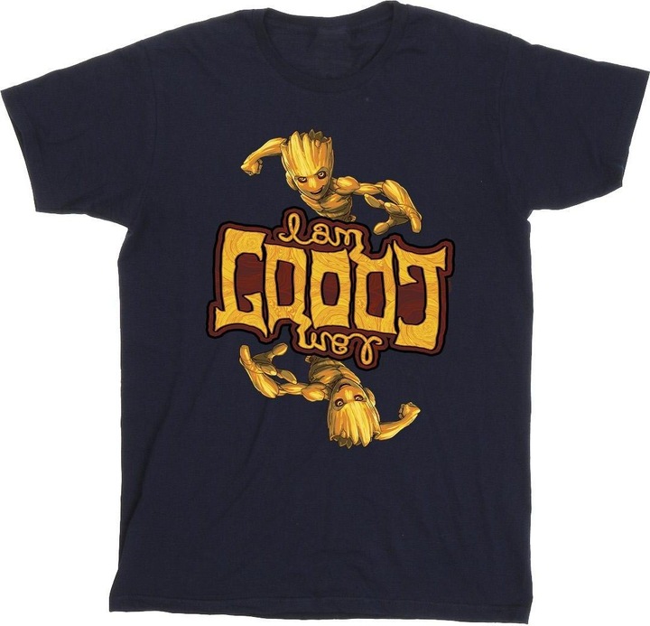 Actual product image Mens Guardians Of The Galaxy Groot Inverted Grain T-Shirt (XL)
