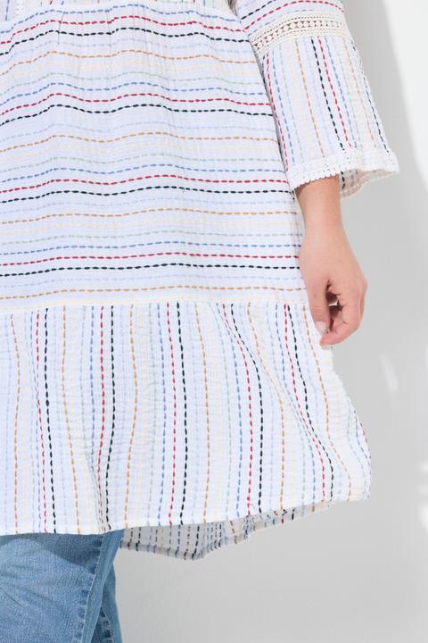 Produktbild Angel of Style Tunika, A-Linie, Musselin, Streifen, Volants (56)