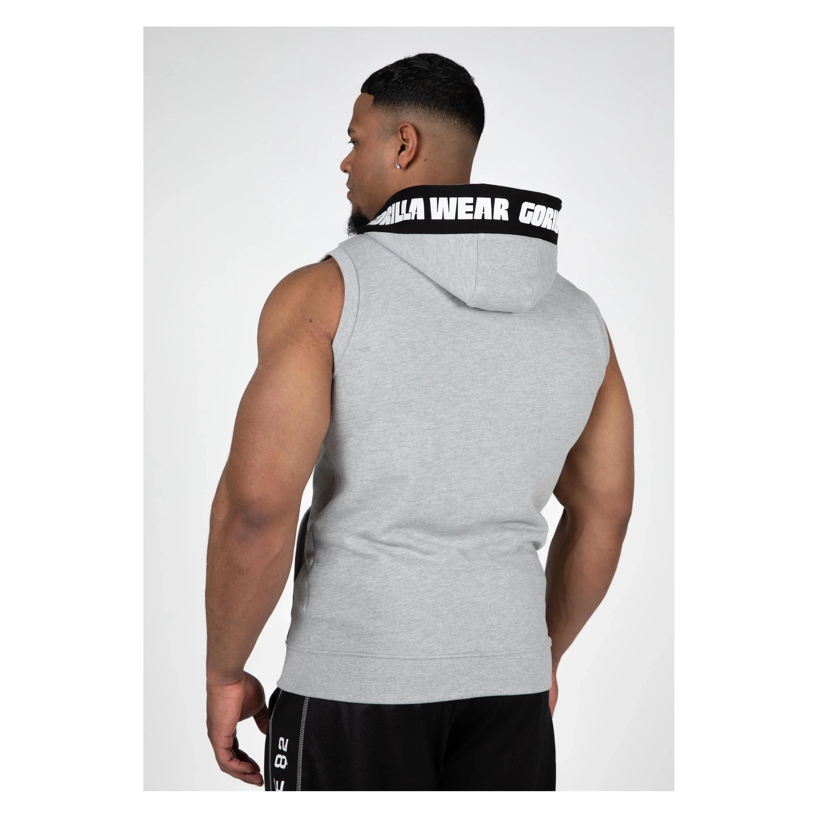Gorilla Wear, Herren, Pullover, Milwaukee Zip Hooded Tank Top - Grau, Grau, (M)