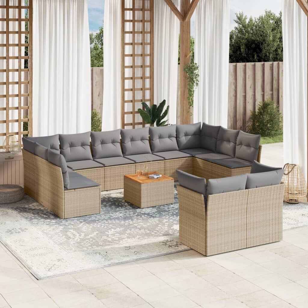 Thumbnail - VidaXL, Gartenlounge, 10-tlg. Garten-Lounge-Set mit Kissen