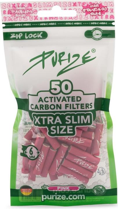 Actual product image Purize Activated charcoal filter Xtra-Slim 50pcs