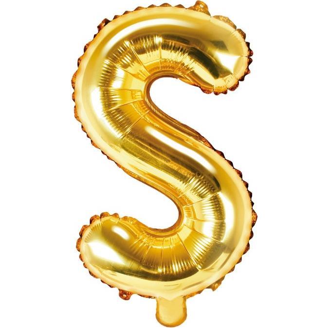 Partydeco Ballon Brief "S" in Gold