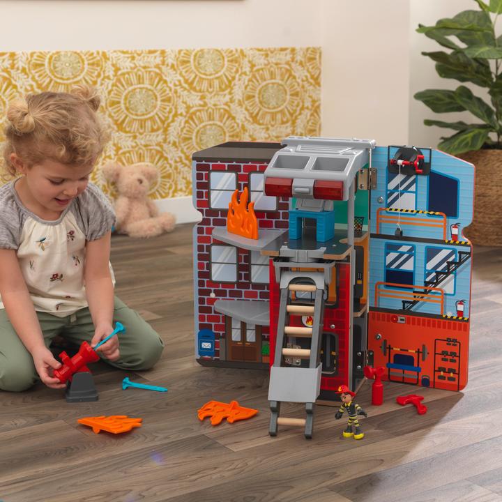 Produktbild KidKraft 2-in-1-Spielset Transformierendes Feuerwehrauto