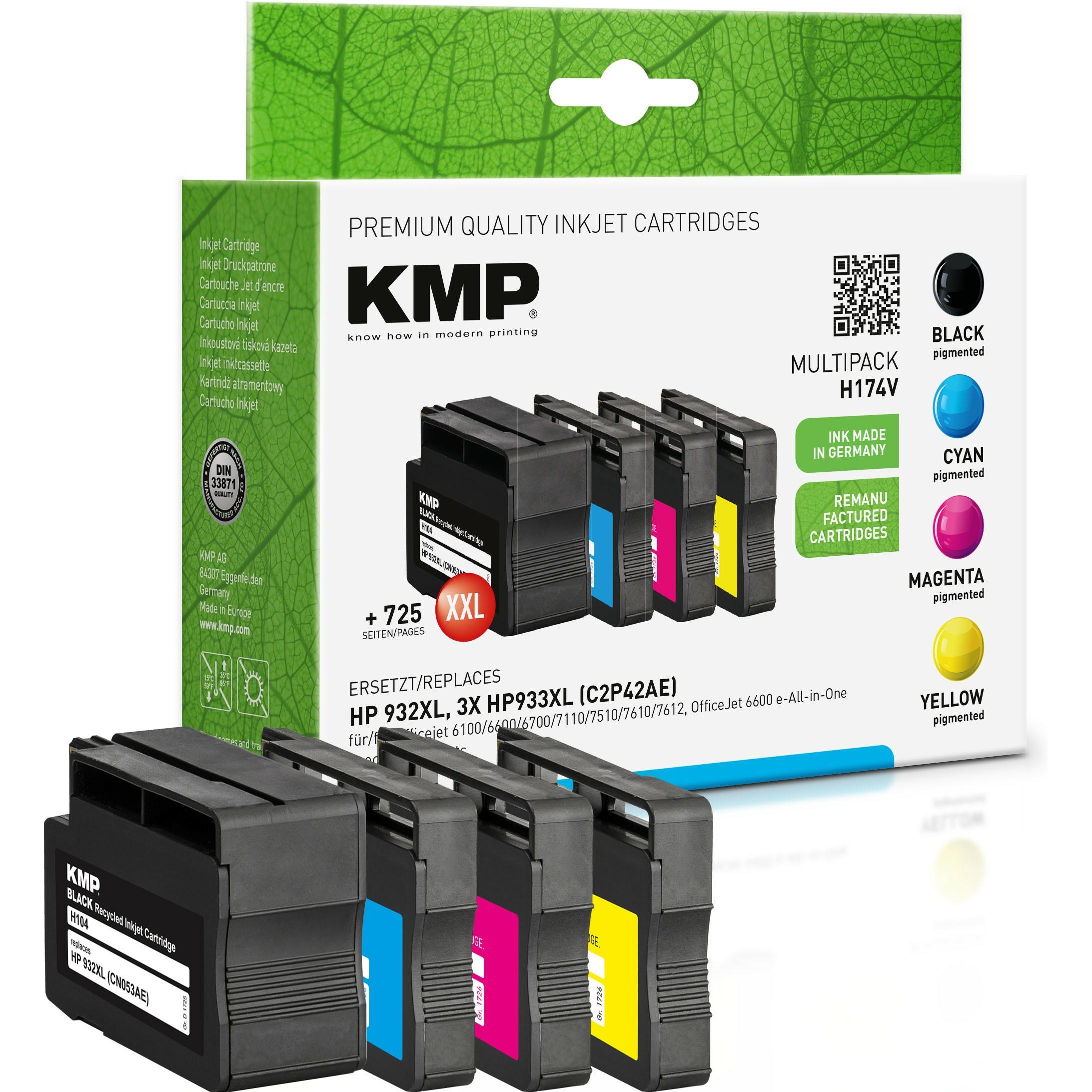 KMP, Druckerpatrone, H174V (M, BK, C, Y)