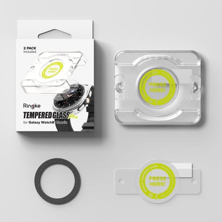 Produktbild Ringke Tempered Glass Pro 2er-Pack für Samsung Galaxy Watch 8 46mm - transparent