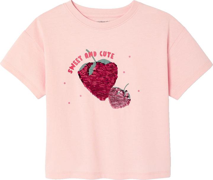 Produktbild Vertbaudet Mädchen T-Shirt mit Paillettenmotiv und Recycling-Baumwolle (158)