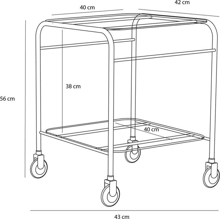 Image du produit Hübsch Chariot Zephyr vert