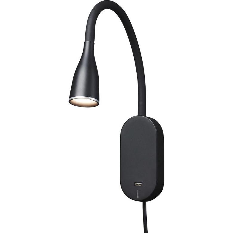 Nielsen Light, Wandleuchte + Deckenleuchte, Vaeglampe Eye USB LED Sort