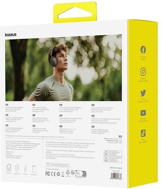 Actual product image Baseus Bass 35 Max (50 h, Cable, Wireless)