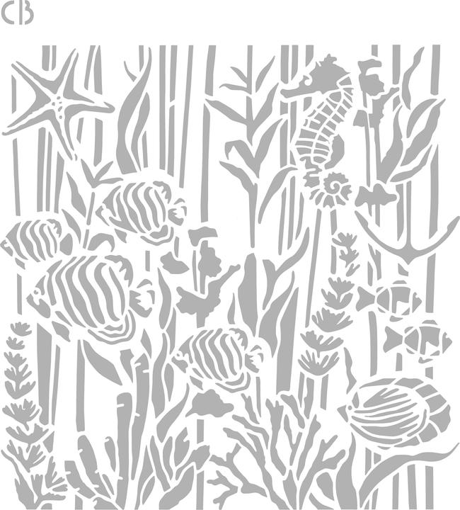 Actual product image Ciao Bella Under the Ocean" stencil