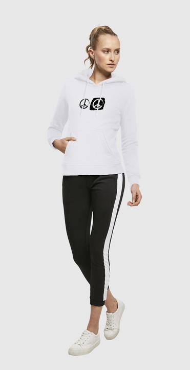 Immagine prodotto Merchcode Donna Peace - Felpa con cappuccio bianca Double Peace - 161547 (S)
