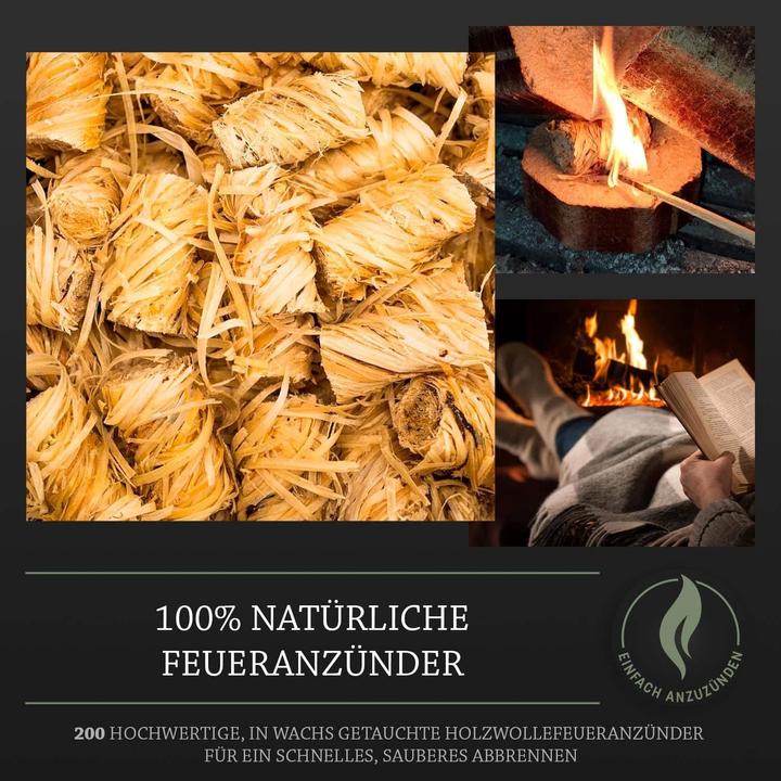 Image du produit Log-Barn Laine d'allumage naturelle - Allume-barbecue en laine de bois