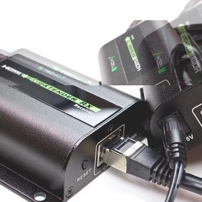 Actual product image Techly HDMI extender via Cat RJ45 cable (0.07 m)