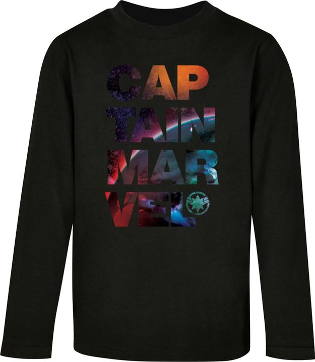 Absolute Cult Kids Captain Marvel - Space Text Longsleeve - 135525 (158, 164)