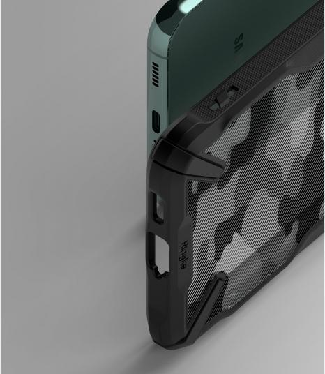 Actual product image Ringke Fusion X case armored cover with frame for Samsung galaxy s22 + (s22 plus) black camo black (Samsung Galaxy S22+)