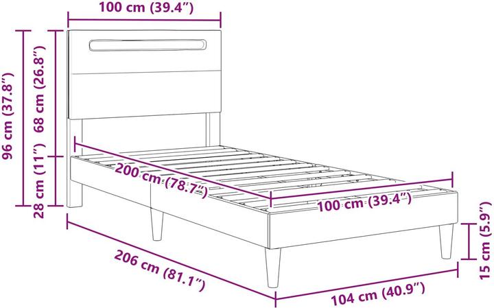 Image du produit vidaXL Betten (100 x 200 cm)