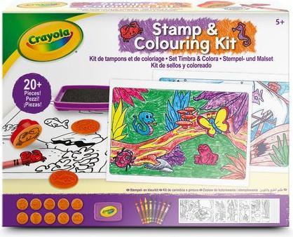 Produktbild Crayola - Stamp & Colour Set with Stamps and Wax Crayons, Creative Activity for Children, Animals, A